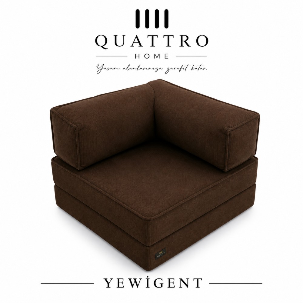 Yewigent Tekli L Koltuk 90x90 cm | Modüler Sünger Oyun Koltuğu | Sinema Koltuğu | Tek Kişilik Dinlenme Koltuğu görsel 3