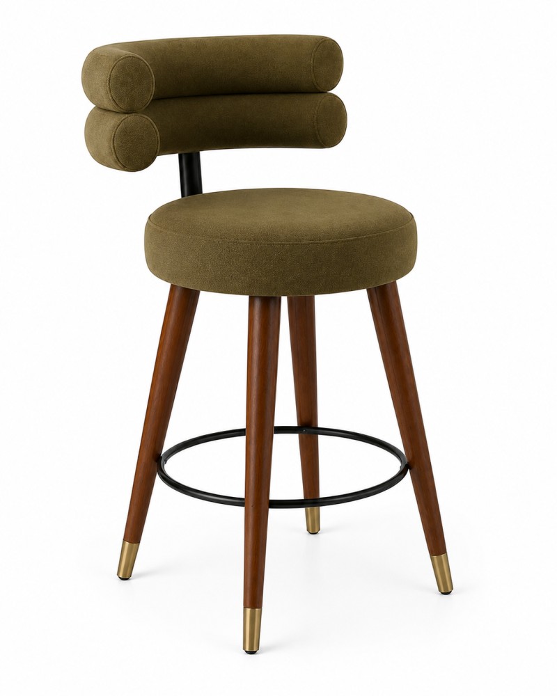 Quattro Home Alora Modern Bar Sandalyesi Ergonomik Konforlu Lüks Dokulu Bar Sandalyesi