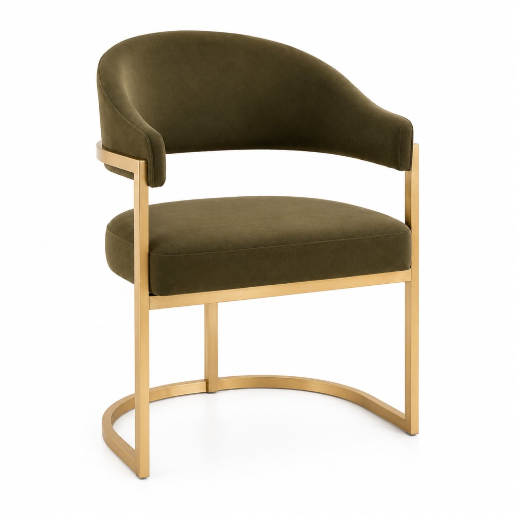 Quattro Home Alaçatı Gold Modern Yemek Sandalyesi Metal Ayaklı Ergonomik Sandalye
