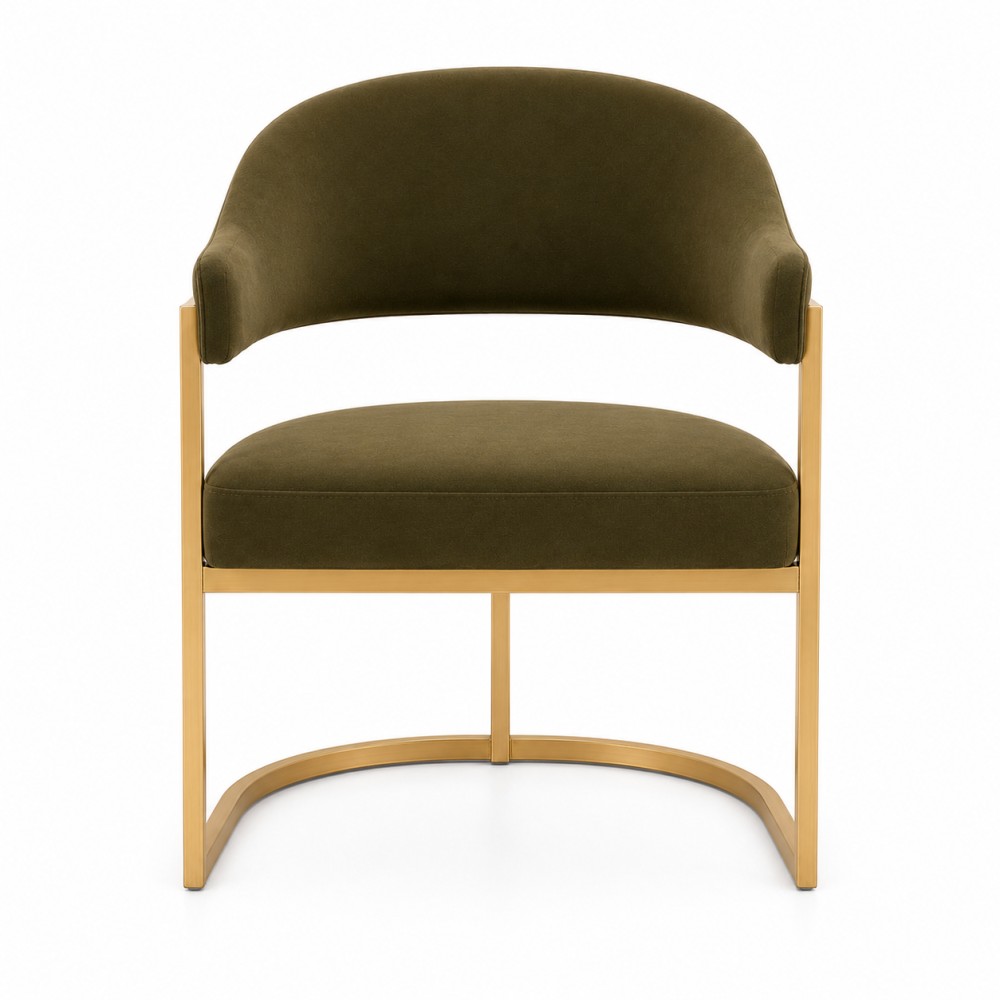 Quattro Home Alaçatı Gold Modern Yemek Sandalyesi Metal Ayaklı Ergonomik Sandalye görsel 2