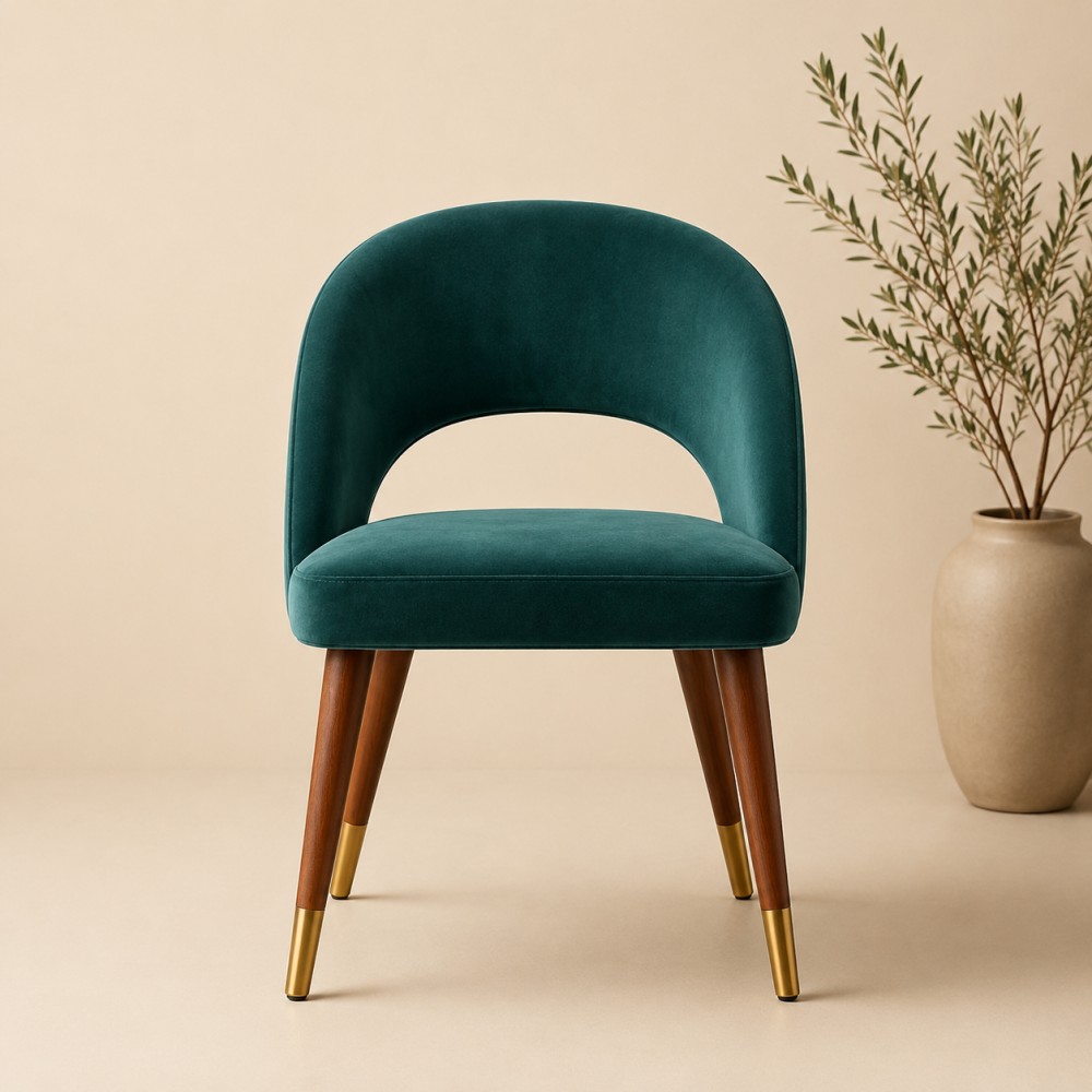 Quattro Home Cuala Sandalye Ahşap Ayaklı Modern Ergonomik Yemek Sandalyesi görsel 2