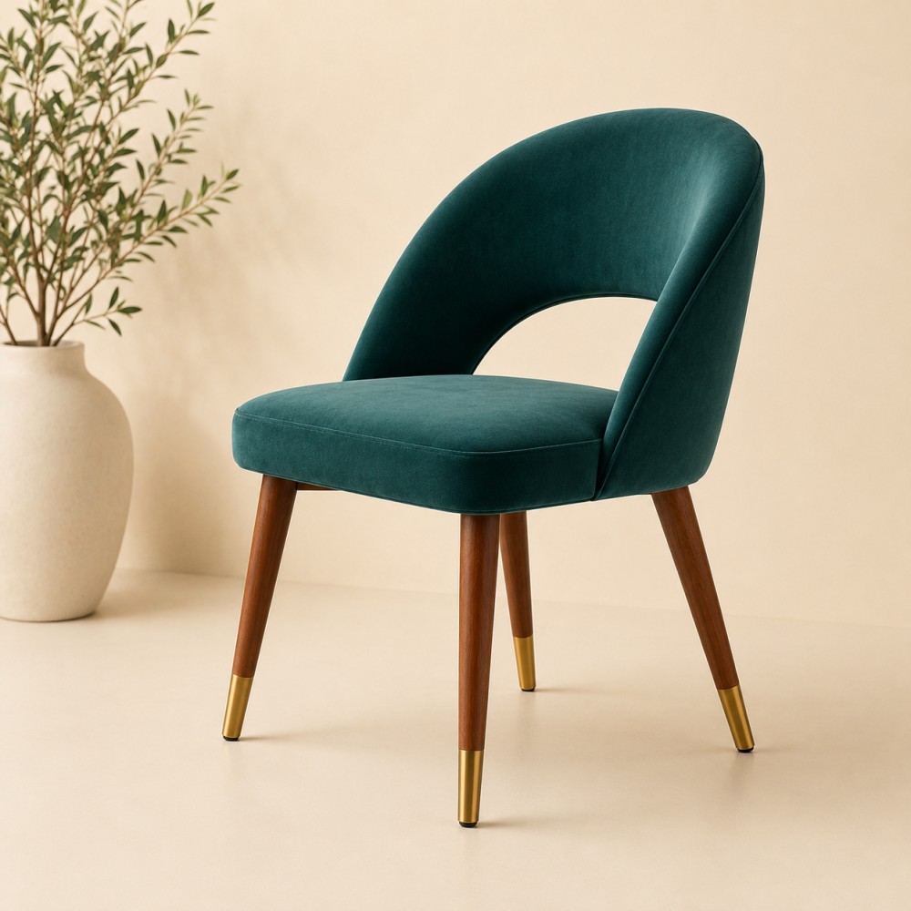 Quattro Home Cuala Sandalye Ahşap Ayaklı Modern Ergonomik Yemek Sandalyesi görsel 3