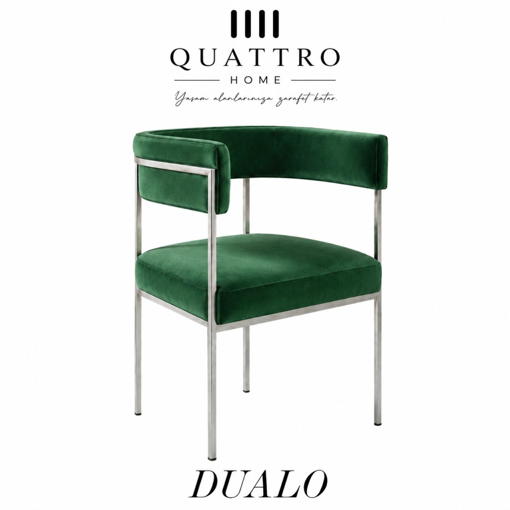 Quattro Home Dualo Sandalye Metal İskeletli Modern Ergonomik Yemek Sandalyesi görsel 3