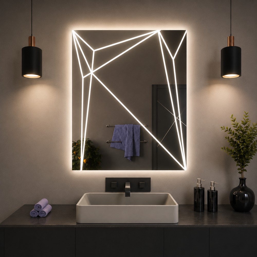 Quattro Home Prisma LED Aydınlatmalı Banyo Aynası görsel 2
