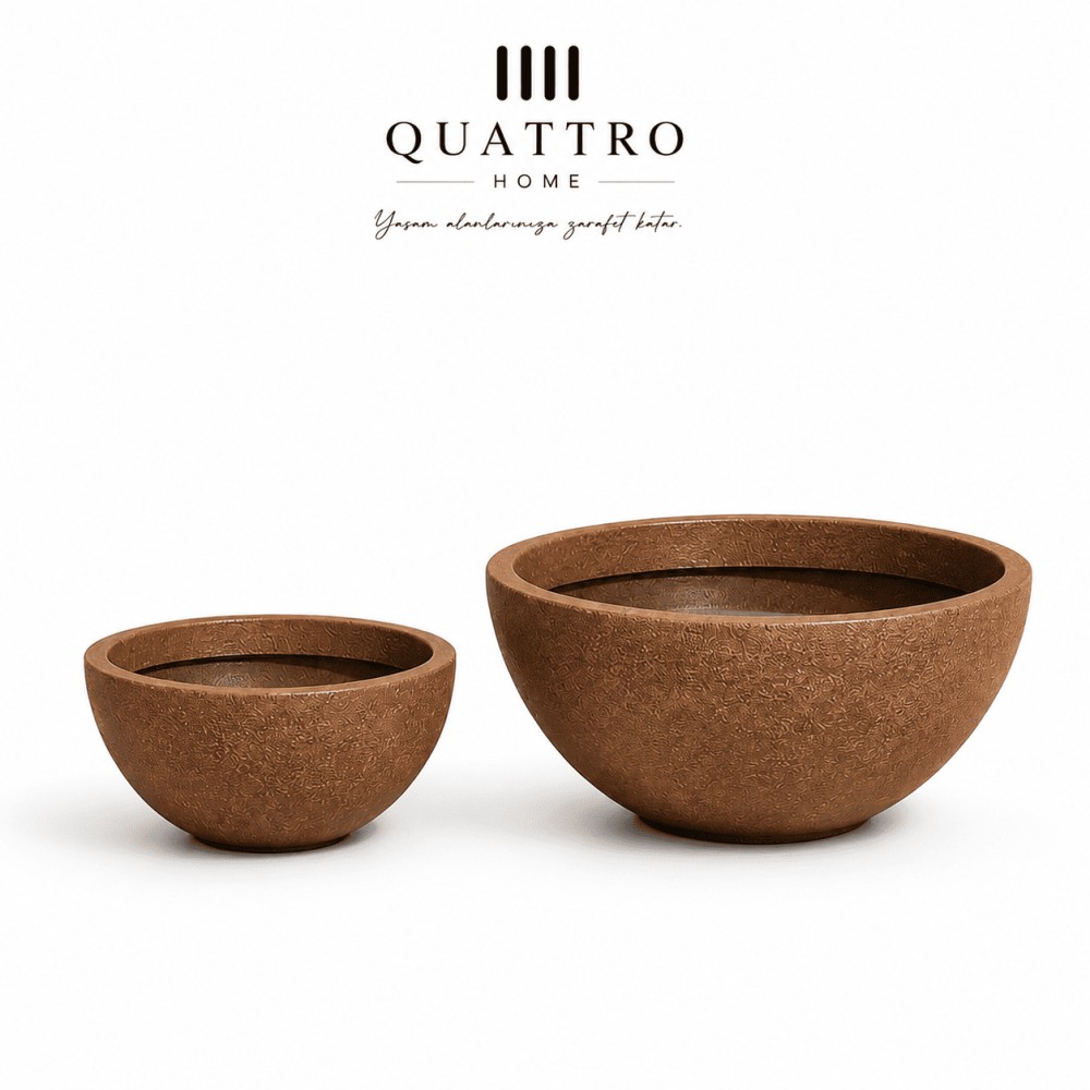 Quattro Home Natura Serisi Çanak Saksı İç ve Dış Mekan Saksı görsel 2