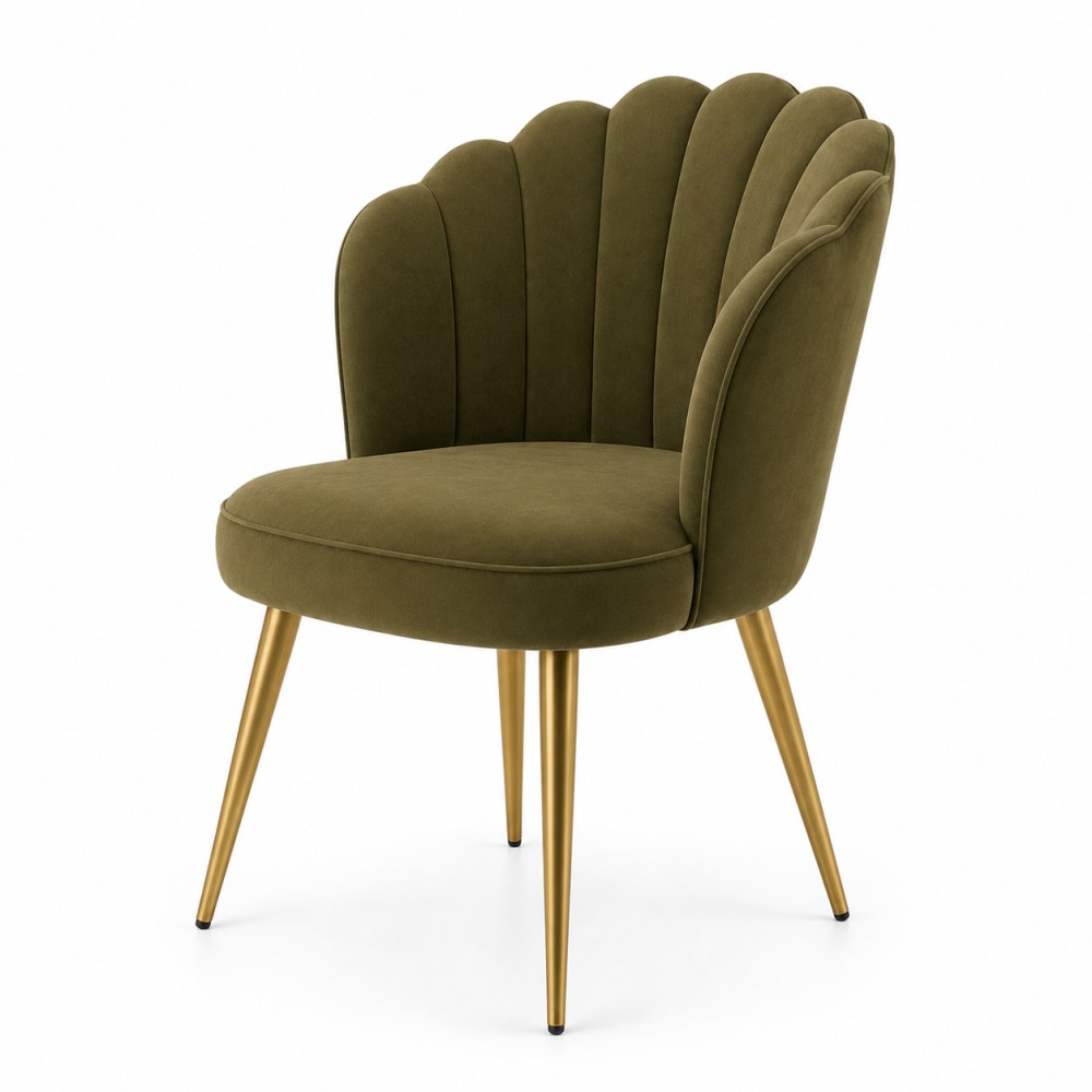 Quattro Home Oriano Kabuk Modern Yemek Sandalyesi Premium Kumaş Metal Ayaklı Sandalye görsel 2