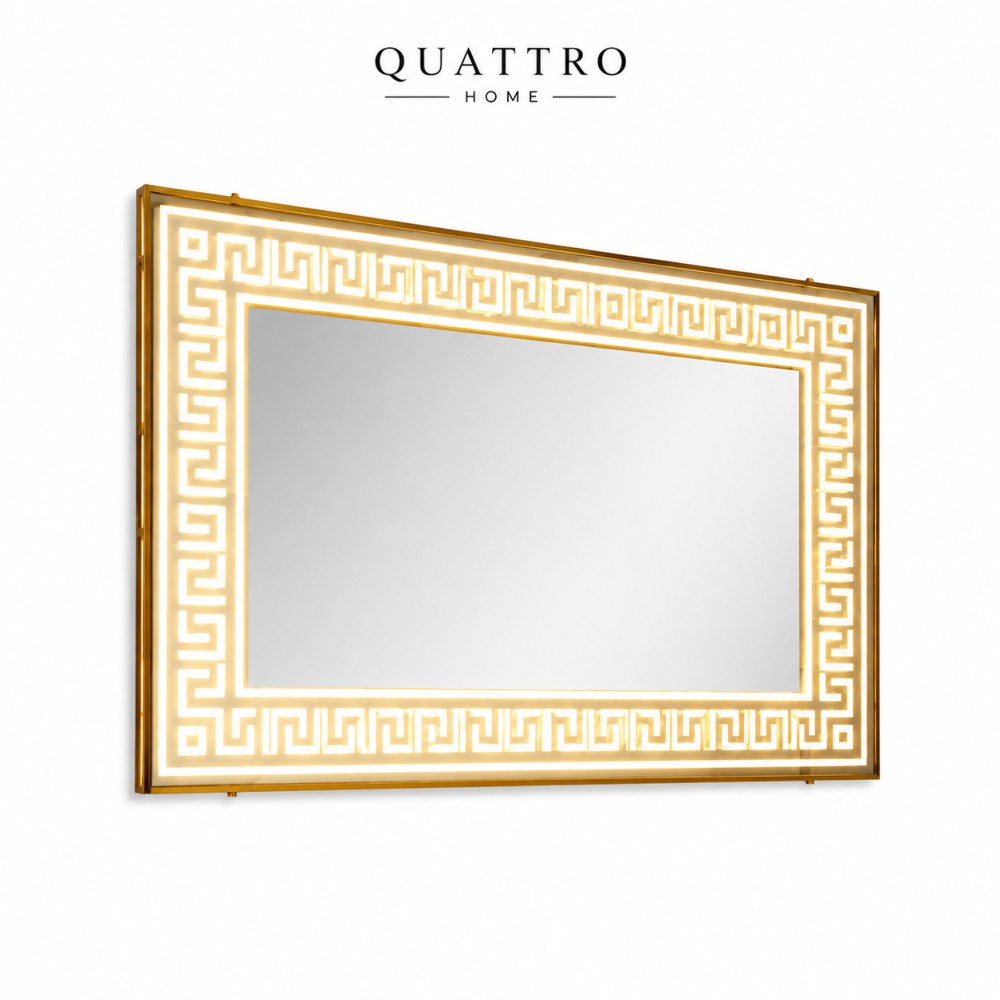 Quattro Home Helios LED Aydınlatmalı Banyo Aynası | Modern Desenli Işıklı Ayna görsel 2