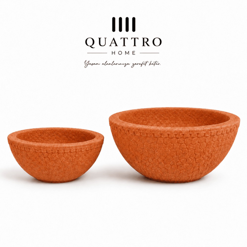 Quattro Home Tierra Serisi Saksı Modern İç ve Dış Mekan Dekoratif Saksı görsel 2