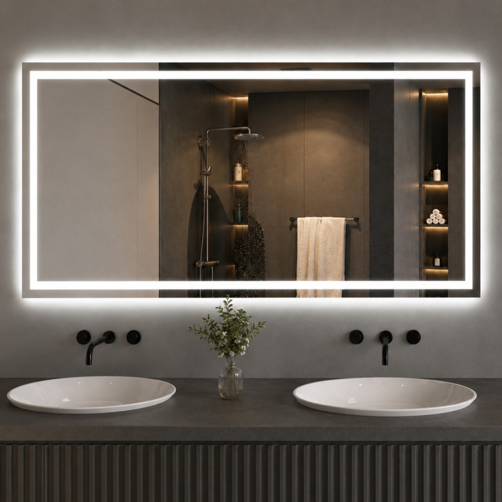 Vantis LED Aydınlatmalı Banyo Aynası | Dikdörtgen Modern Banyo Aynası görsel 2