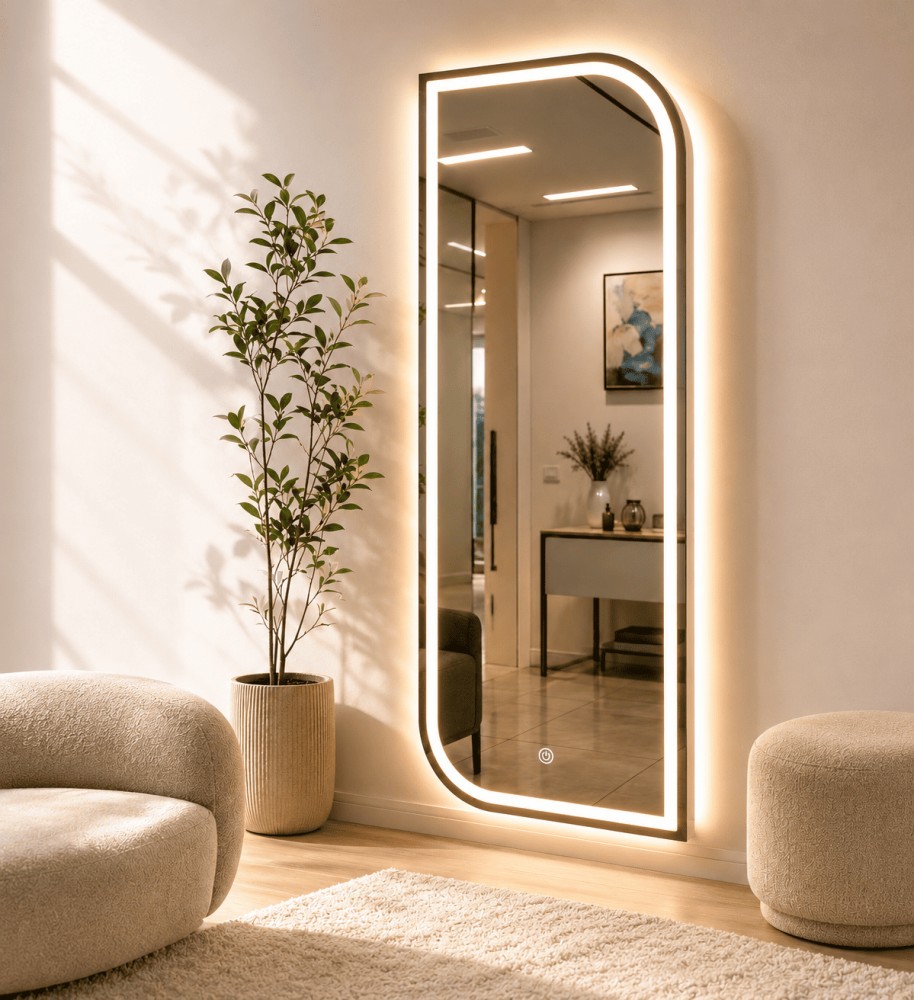 Quattro Home AURORA LED Aydınlatmalı Banyo Aynası Dikdörtgen Modern Tasarım görsel 2