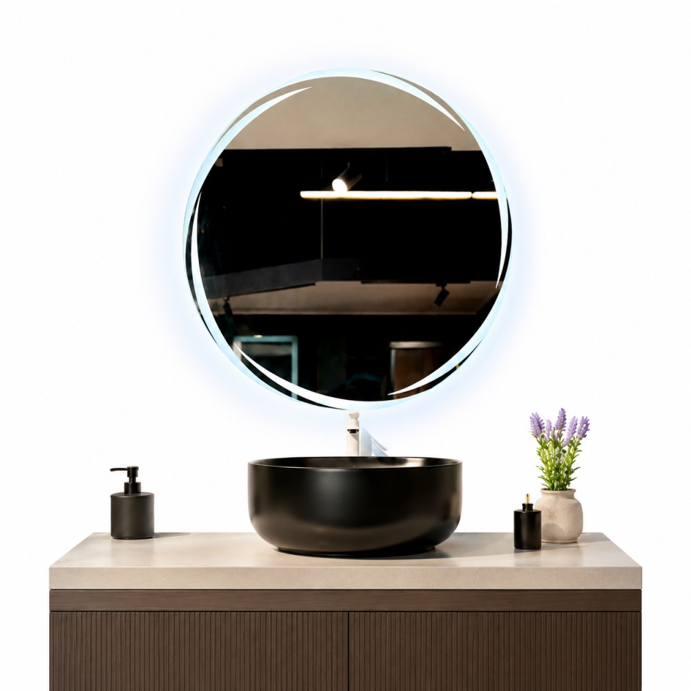 Quattro Home Lunea LED Aydınlatmalı Banyo Aynası Yuvarlak Modern Tasarım görsel 2