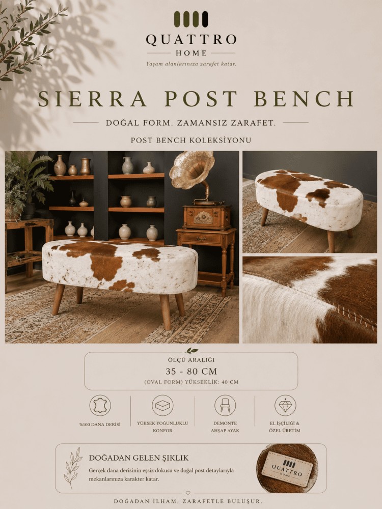 SIEERRA Post Bench Oval Form