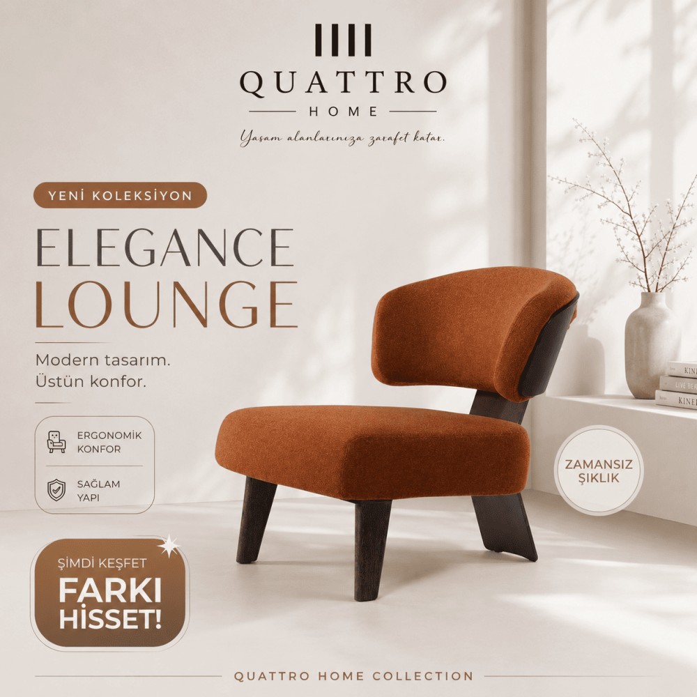 Elegance Lounge Modern Dinlenme Koltuğu Ergonomik Konforlu Berjer