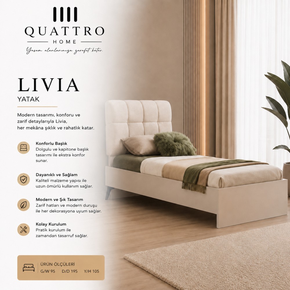 Quattro Home Livia Yatak Modern Karyola