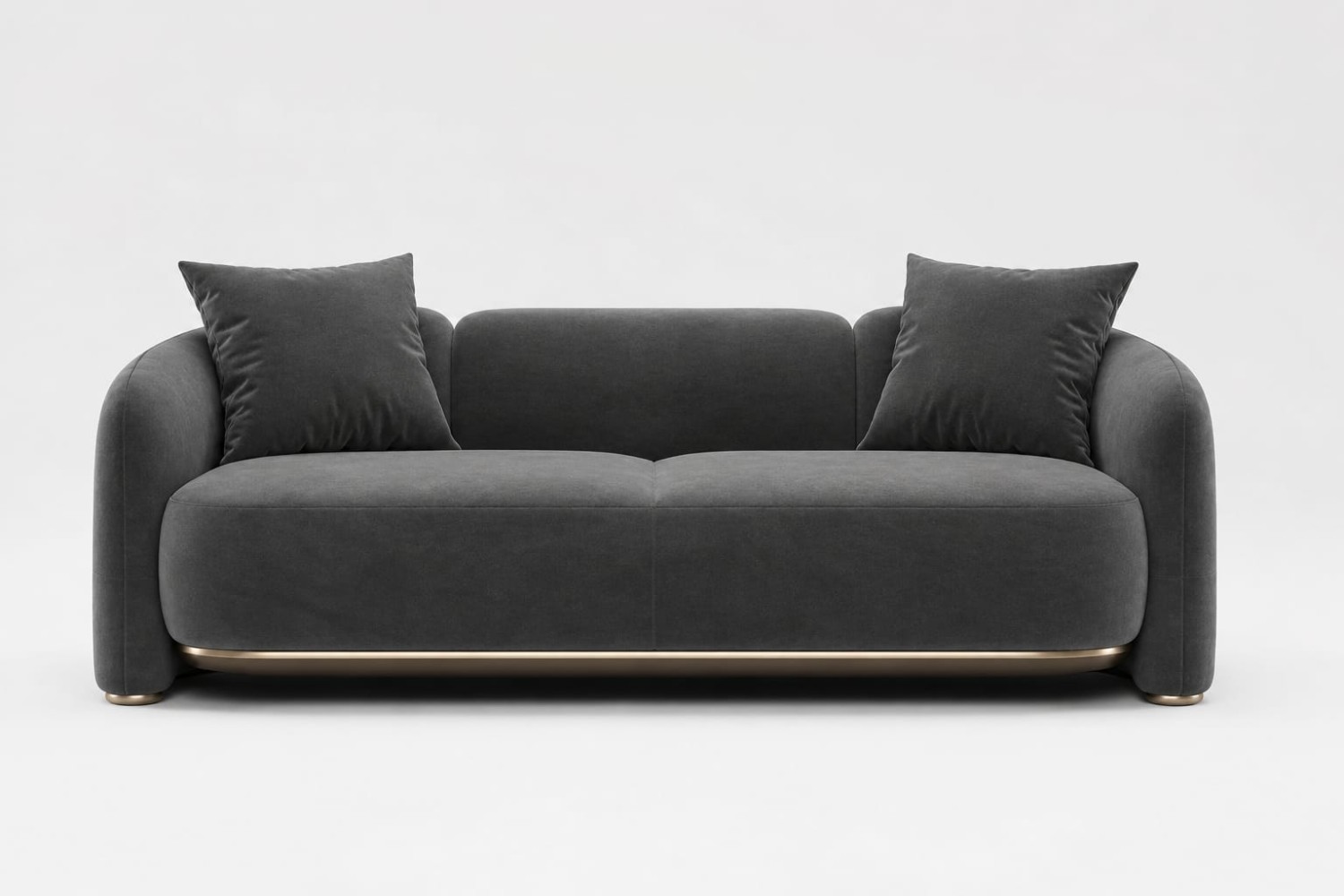 Quattro Home Nobilis Velvet Antrasit Kadife Premium Koltuk görsel 3