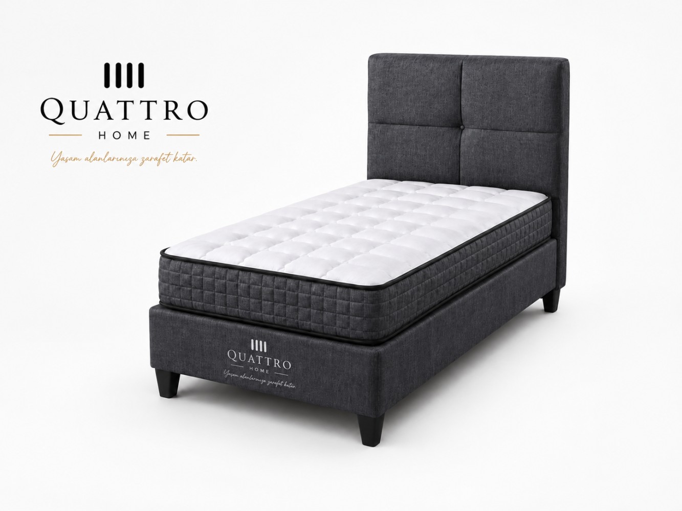 Benorda Premium Yatak Seti Orta Sert Bonel Yaylı Ortopedik Tek Kişilik Yatak Takımı