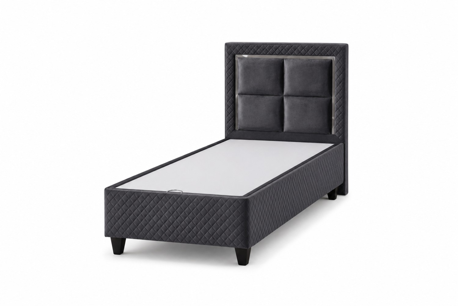 Samatya Tek Kişilik Premium Yatak Seti Ortopedik Pocket Yaylı Sandıklı Baza Başlık Takımı 30 cm görsel 2