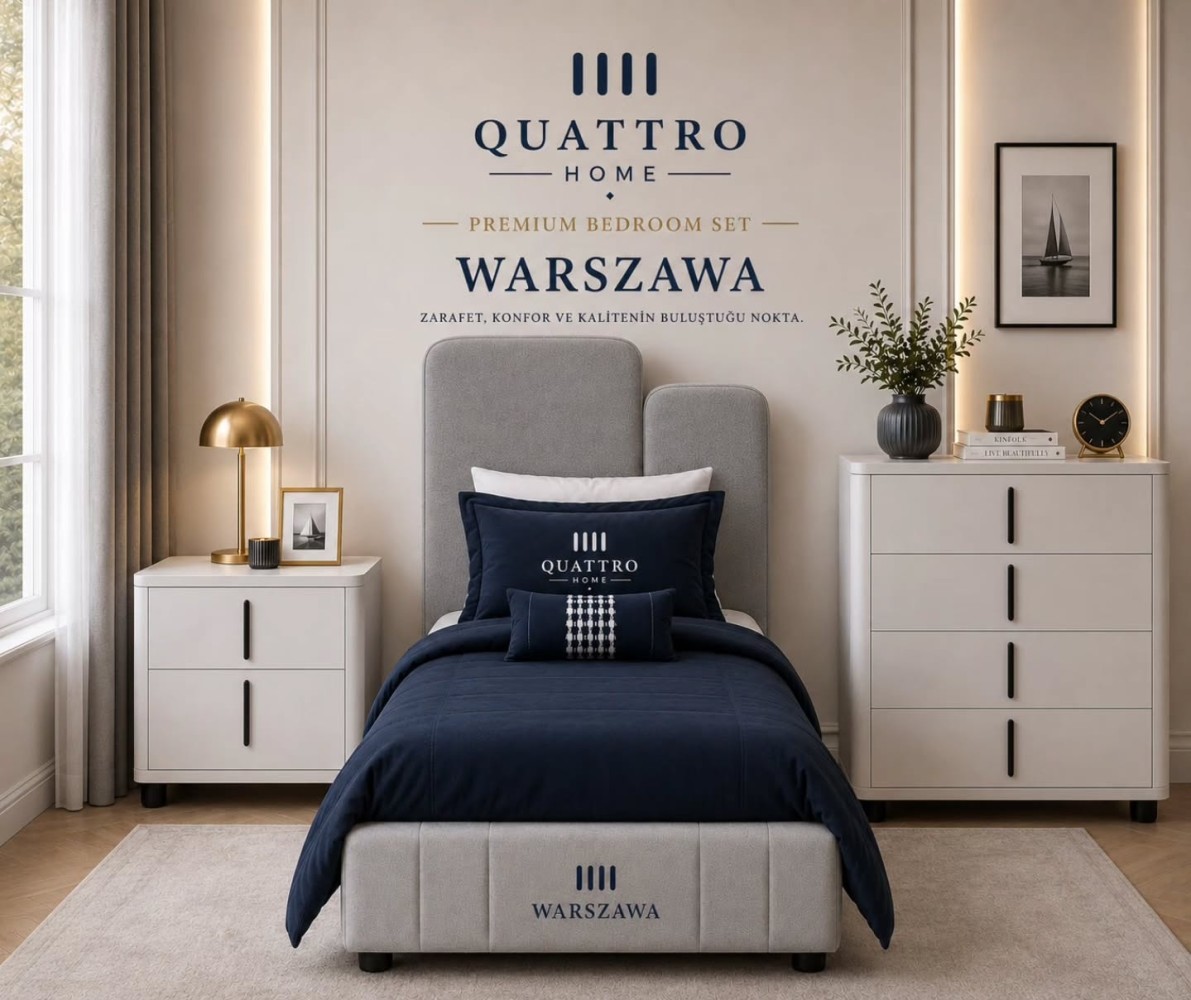 Warszawa Premium Tek Kişilik Döşemeli Yatak Seti