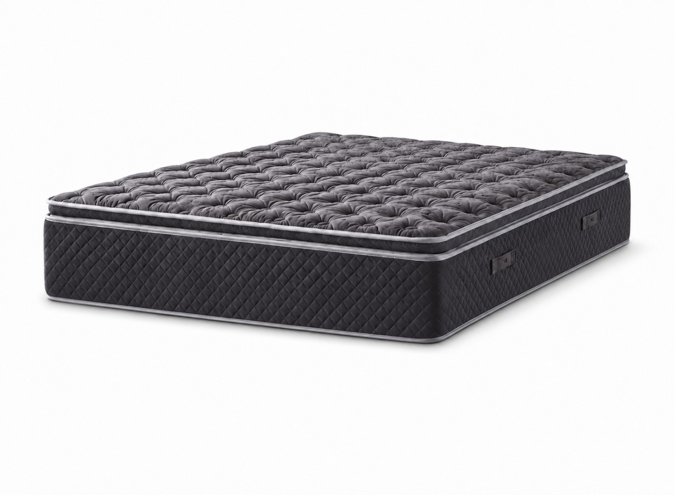 Quattro Home Samatya Premium Çift Kişilik Yatak Seti Baza Başlık Yatak Dahil 30 cm Paket Yaylı Ortopedik Peluş Kumaş görsel 3