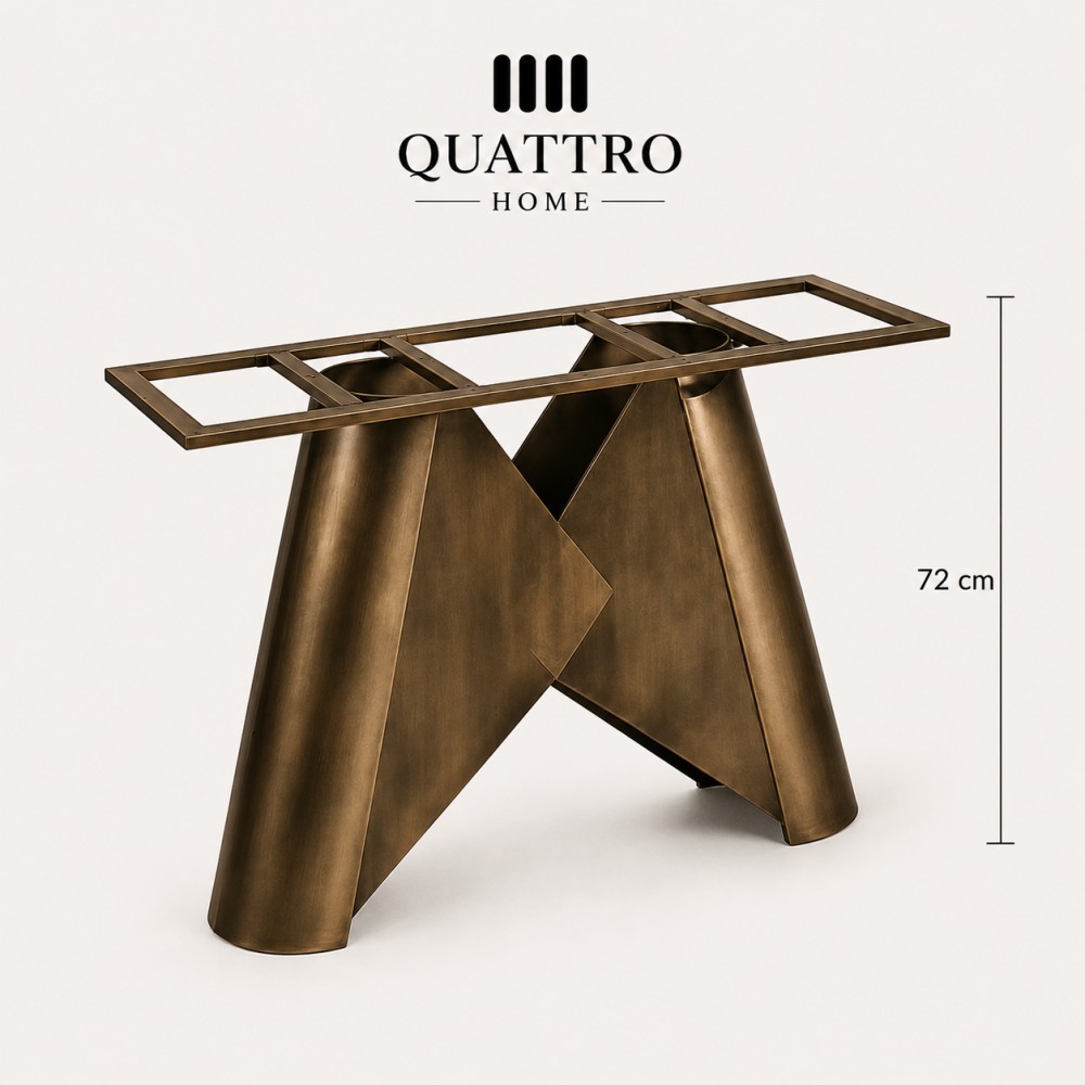 Orion 72 cm Geometrik Bronz Metal Masa Ayağı