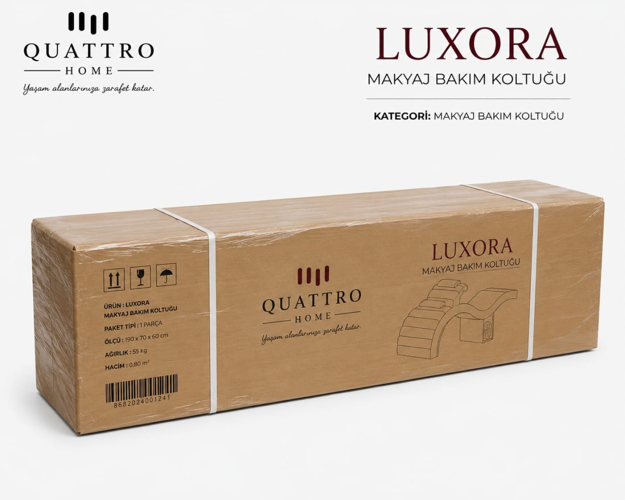 Luxora Makyaj ve Bakım Koltuğu – Ergonomik Kavisli Tasarım görsel 3