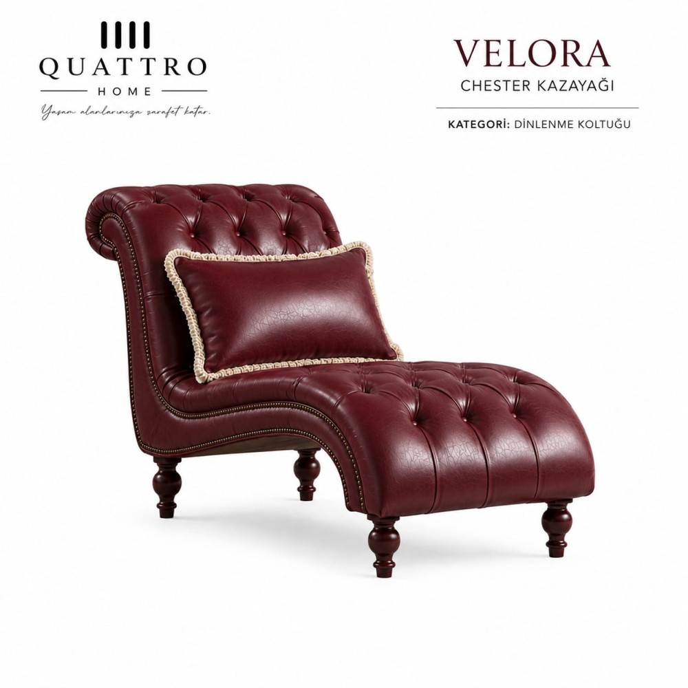 Velora Chester Kazayağı Dinlenme Koltuğu – Şık ve Ergonomik Tasarım