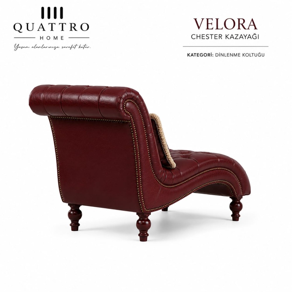 Velora Chester Kazayağı Dinlenme Koltuğu – Şık ve Ergonomik Tasarım görsel 3