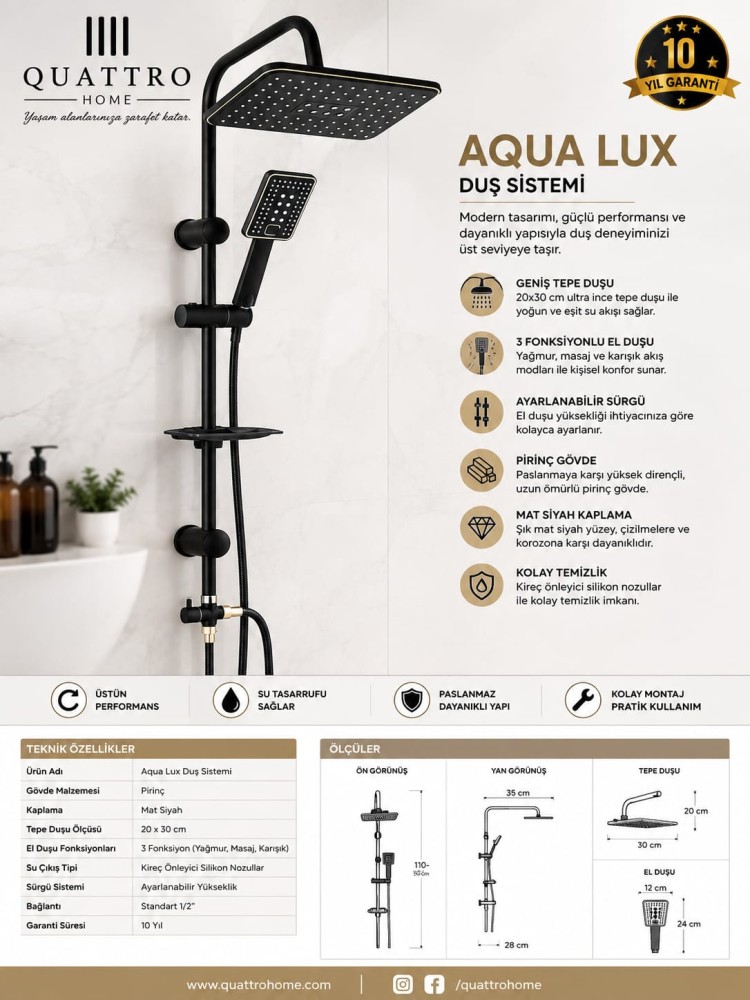 Aqua Lux3   Duş Sistemi