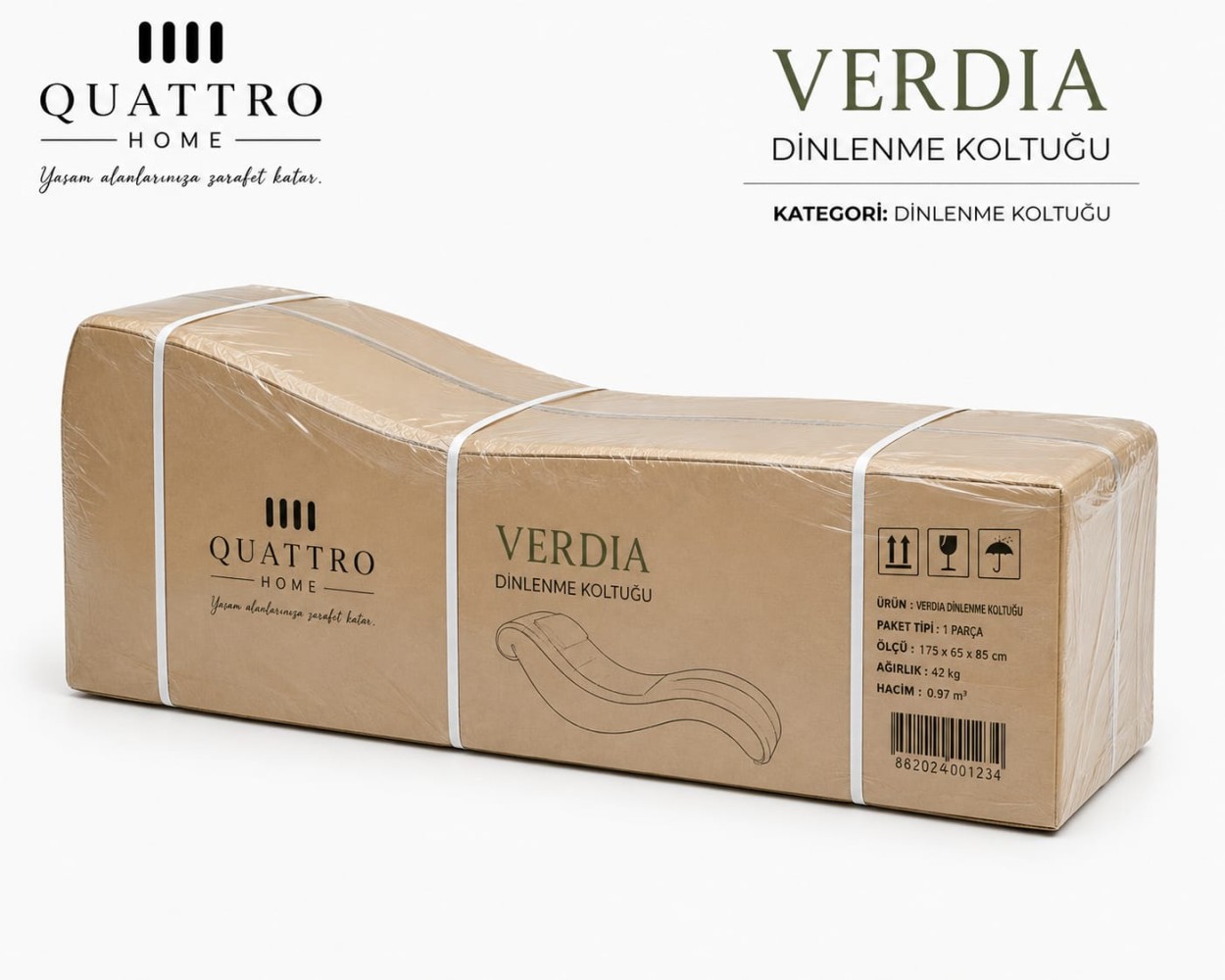 Verdia Ergonomik Dinlenme Koltuğu – Kavisli Modern Tasarım görsel 3