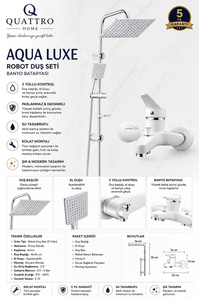 Aqua Luxe2 Duş Seti