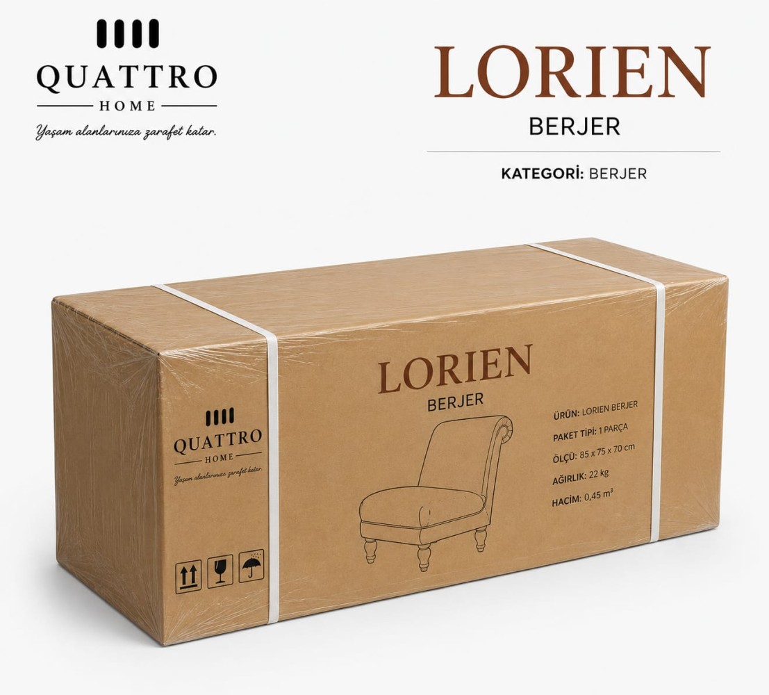 Lorien Berjer – Suni Deri Döşemeli Ahşap Ayaklı Tekli Koltuk görsel 3