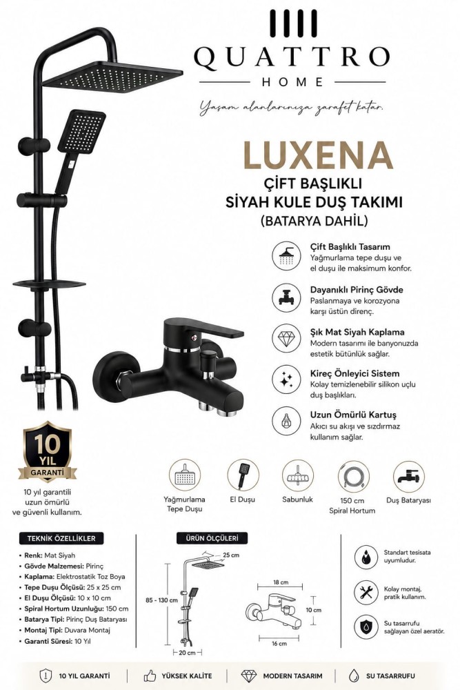 Luxena Tepe Duş Seti