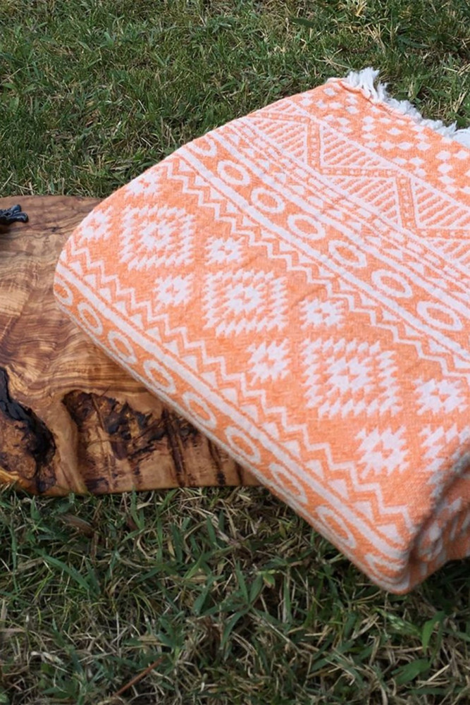 Cicim Kilim Peştemal - Turuncu görsel 3