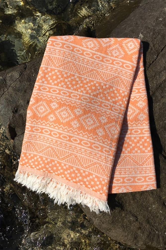 Cicim Kilim Peştemal - Turuncu görsel 4