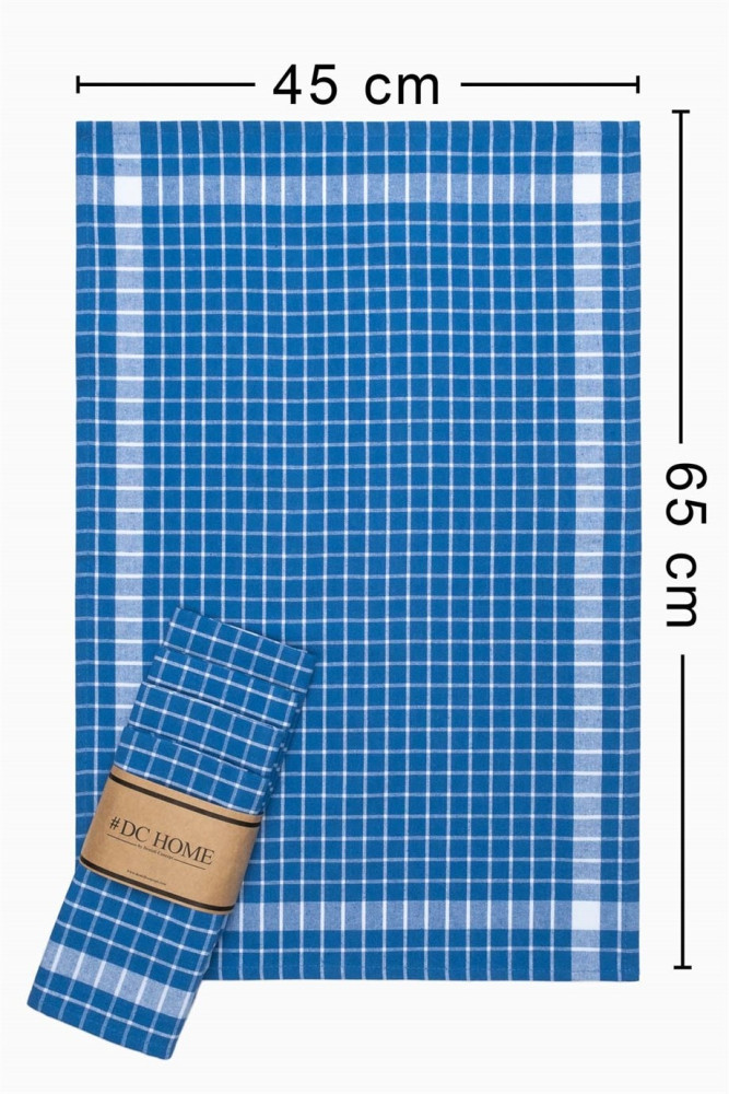 Kareli 5'li Kurulama Bezi - Mavi görsel 3