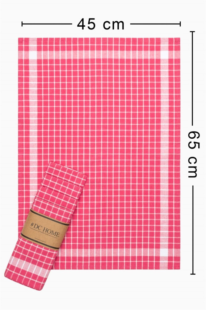 Kareli 5'li Kurulama Bezi - Pembe görsel 3