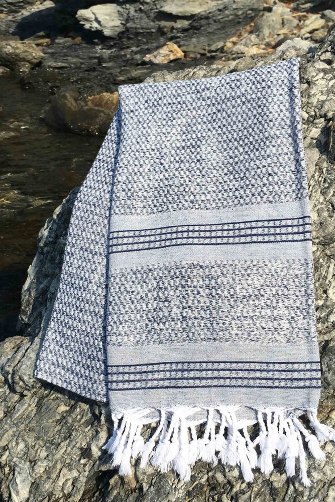 Linen Peştemal - Lacivert