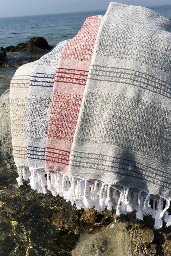 Linen Peştemal - Lacivert görsel 5