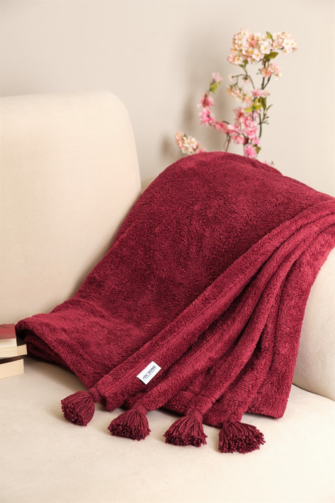 Puffy Wellsoft Battaniye - Bordo görsel 2