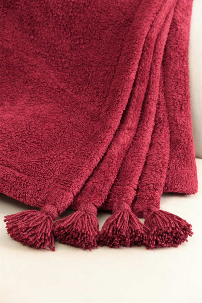 Puffy Wellsoft Battaniye - Bordo görsel 3
