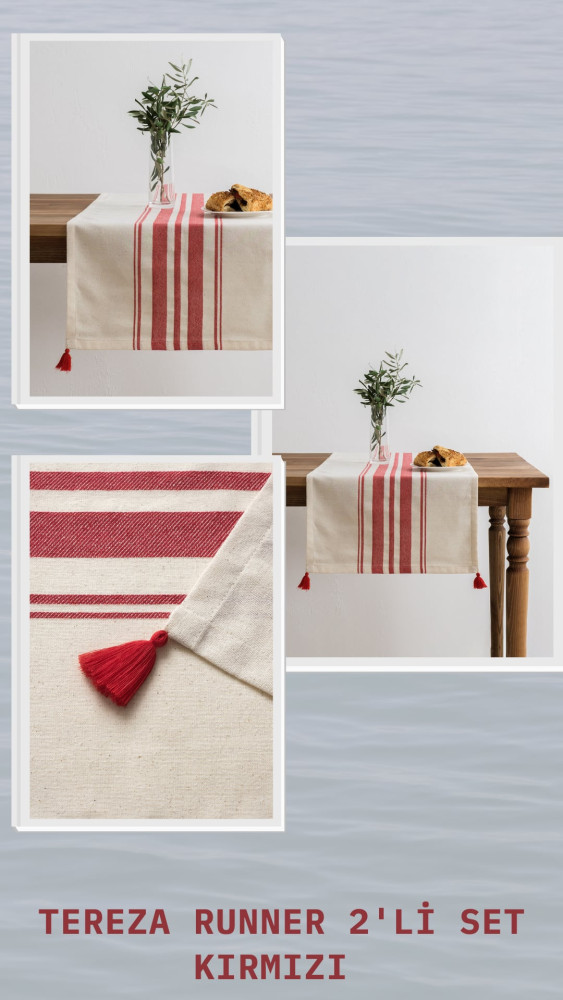 Tereza Runner 2'li Set - Kırmızı