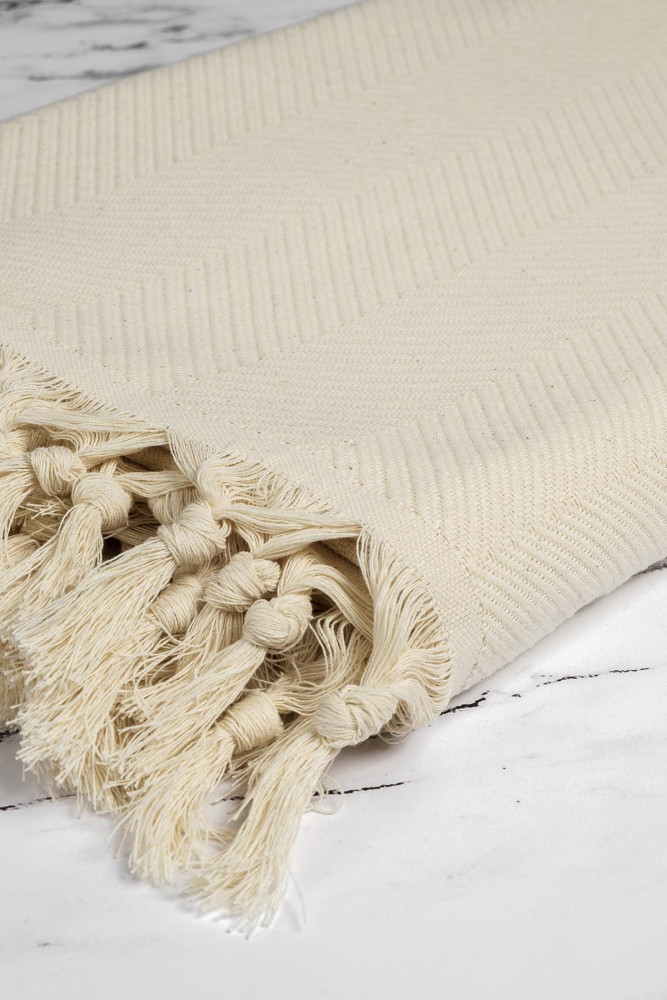 Trendy 2'li Set Koltuk Örtüsü - Naturel görsel 2