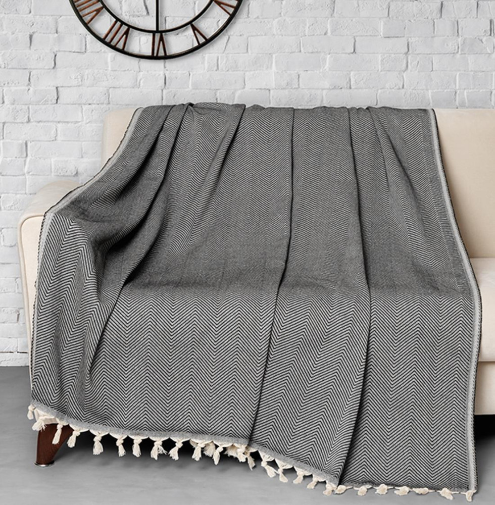 Trendy 2'li Set Koltuk Örtüsü - Siyah
