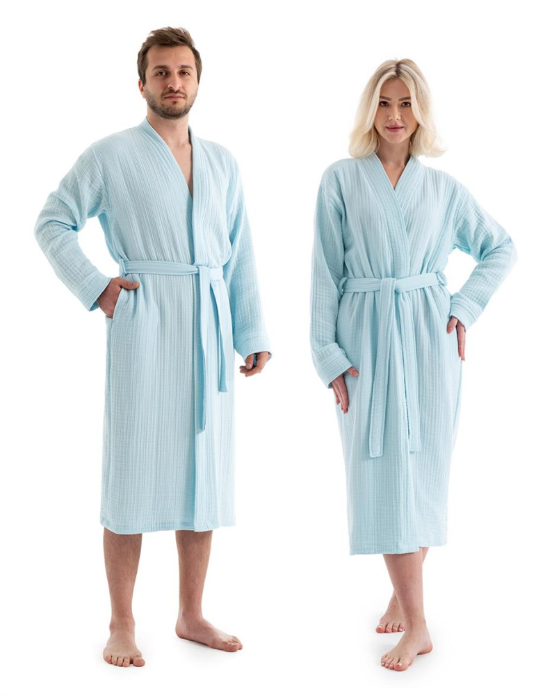 Unisex Kimono Bornoz - Mint görsel 3