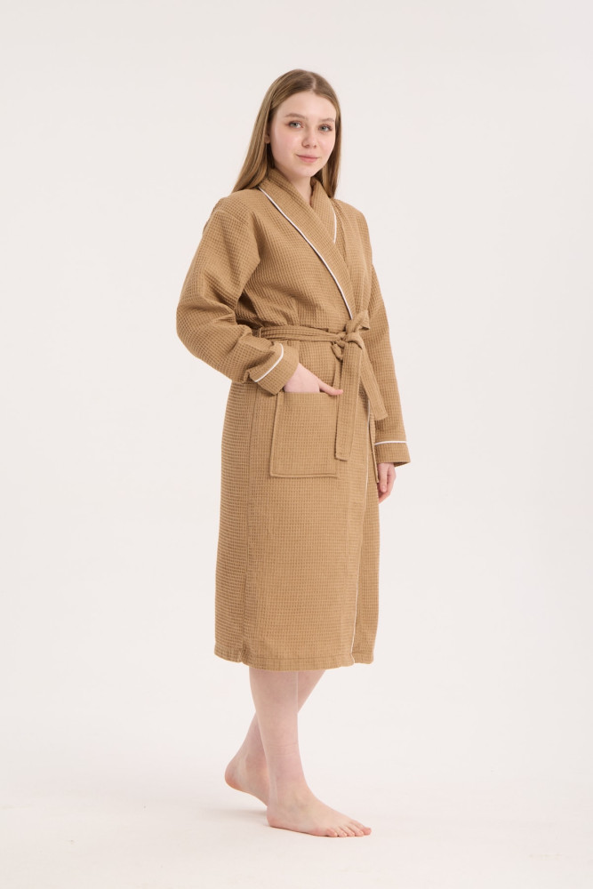 Unisex Soho Pike Bornoz - Kahverengi görsel 3