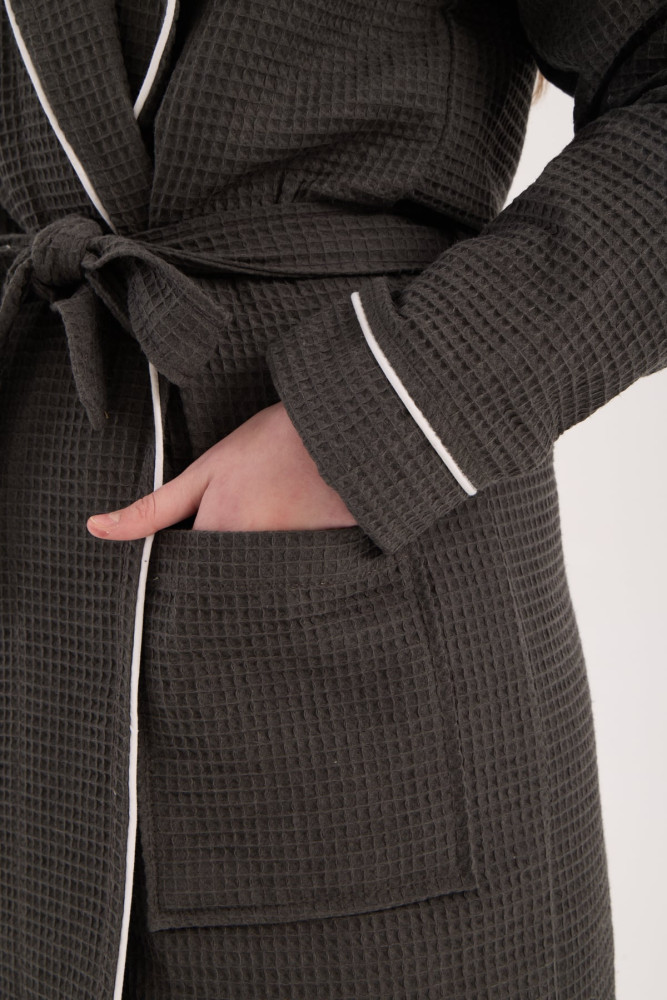 Unisex Soho Pike Bornoz - Antrasit görsel 2