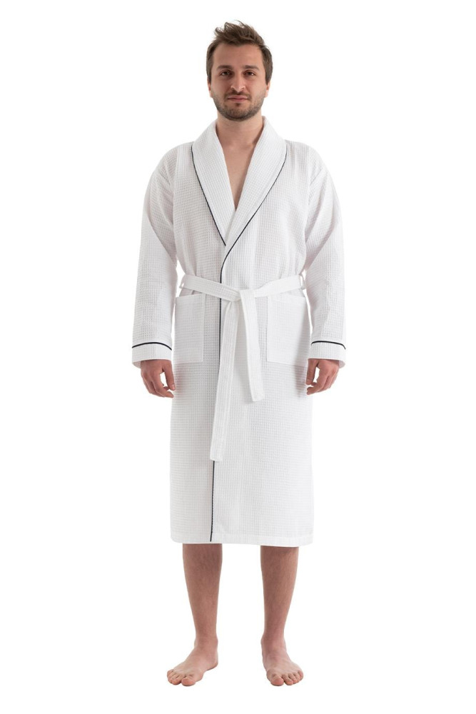 Unisex Soho Pike Bornoz - Beyaz görsel 2
