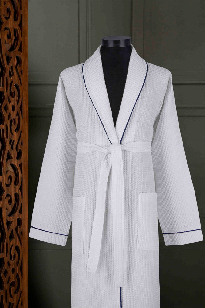 Unisex Soho Pike Bornoz - Beyaz görsel 5