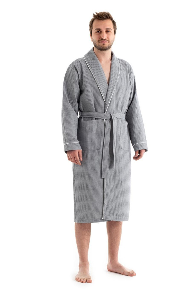 Unisex Soho Pike Bornoz - Gri görsel 2