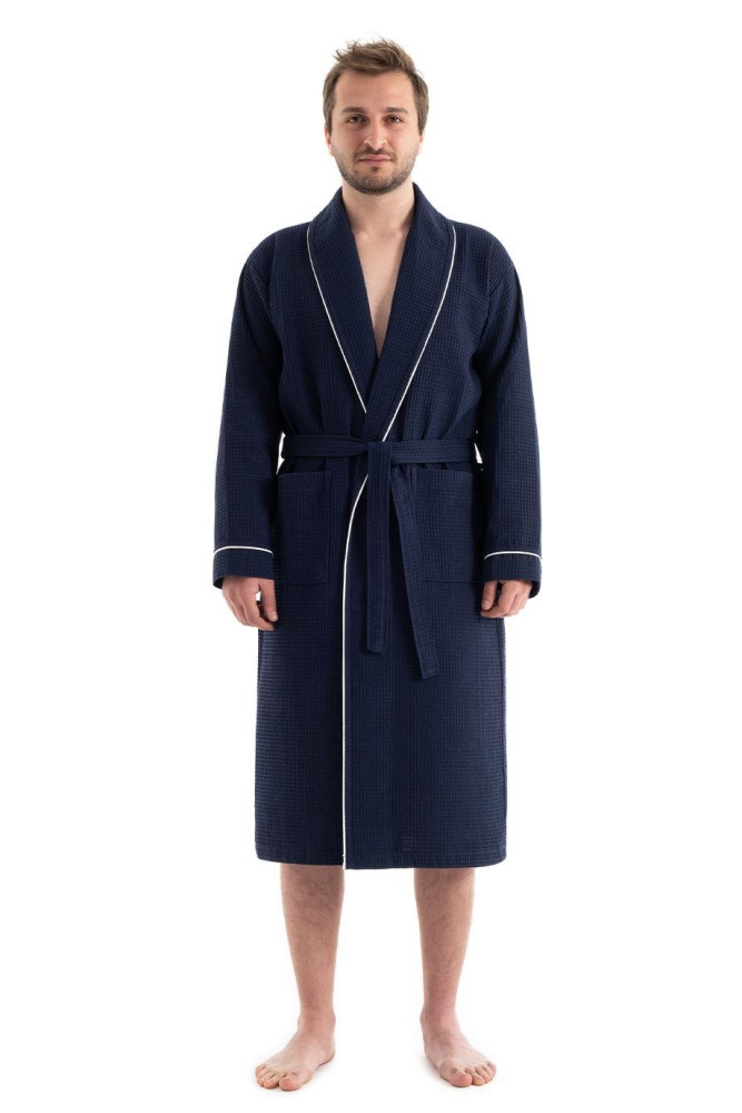 Unisex Soho Pike Bornoz - Lacivert görsel 3